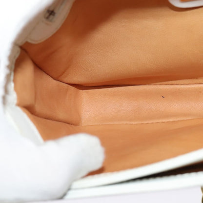 Gucci Vintage Flap Crossbody Bag Leather, WHITE, LEATHER, Shoulder bag