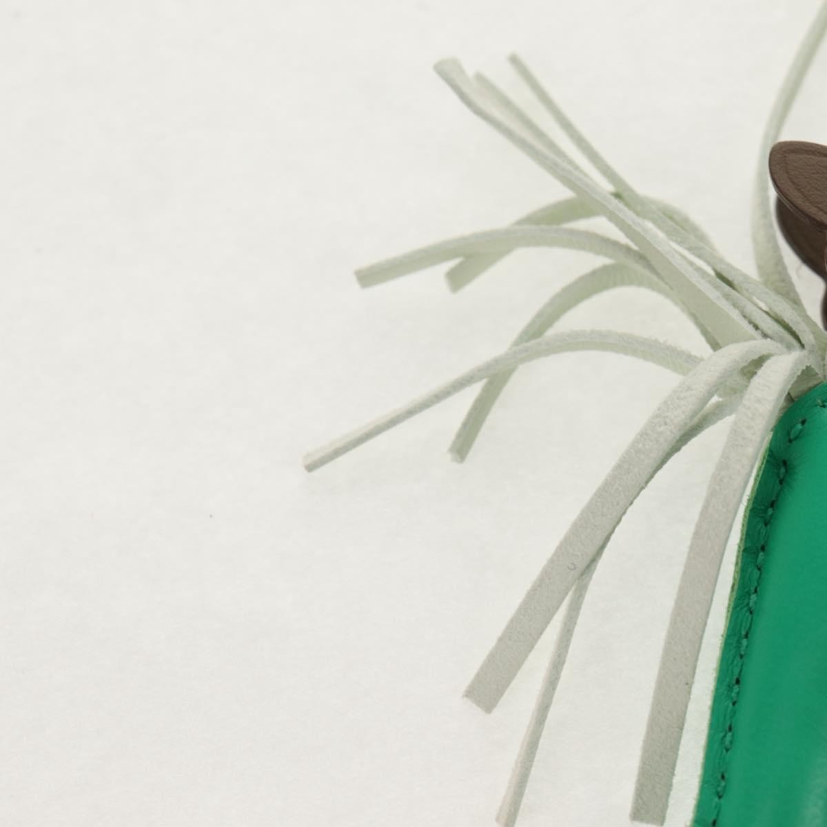 Hermes Pegase Rodeo Bag Charm Leather, GREEN, LEATHER, Charms and Keychains