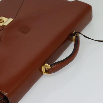Loewe Anagram Business Leather, BROWN, LEATHER, Briefcase