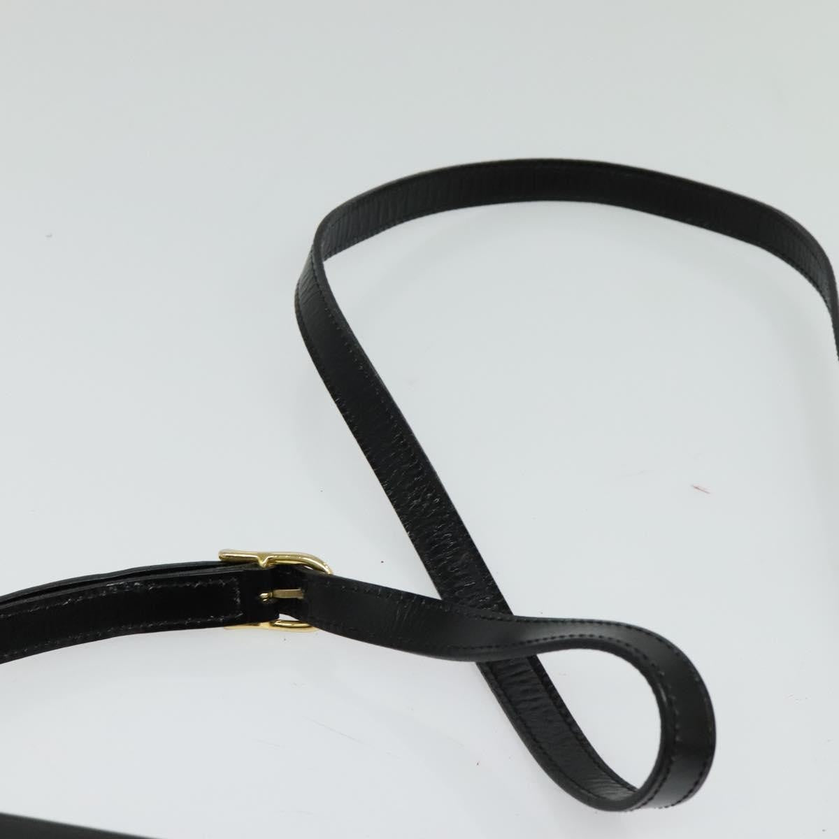 Celine Vintage Circle Logo Crossbody Bag Leather, BLACK, LEATHER, Crossbody bag