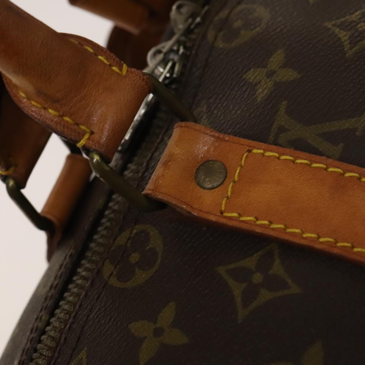 Louis Vuitton Keepall Bandouliere Bag Monogram Canvas, BROWN, CANVAS, Travel bag