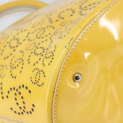 Chanel CC No.5 Shopping Tote Perforated Patent, YELLOW, PATENT_LEATHER, Tote bag