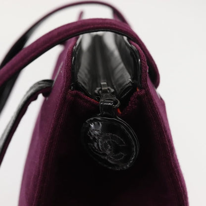 Chanel Vintage Logo Tote Cotton, PURPLE, COTTON, Tote bag