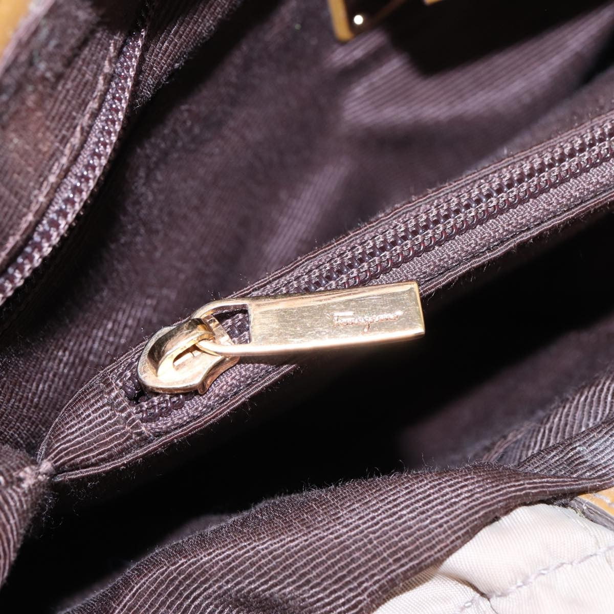 Salvatore Ferragamo Convertible Bow Satchel Nylon, BEIGE, NYLON, Handbag