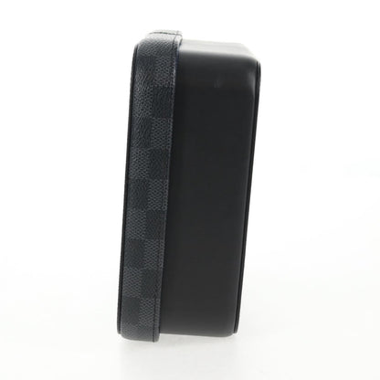 Louis Vuitton Box Camille Case Alps Patches Damier Graphite and Leather, GRAY, CANVAS, Tech accessory