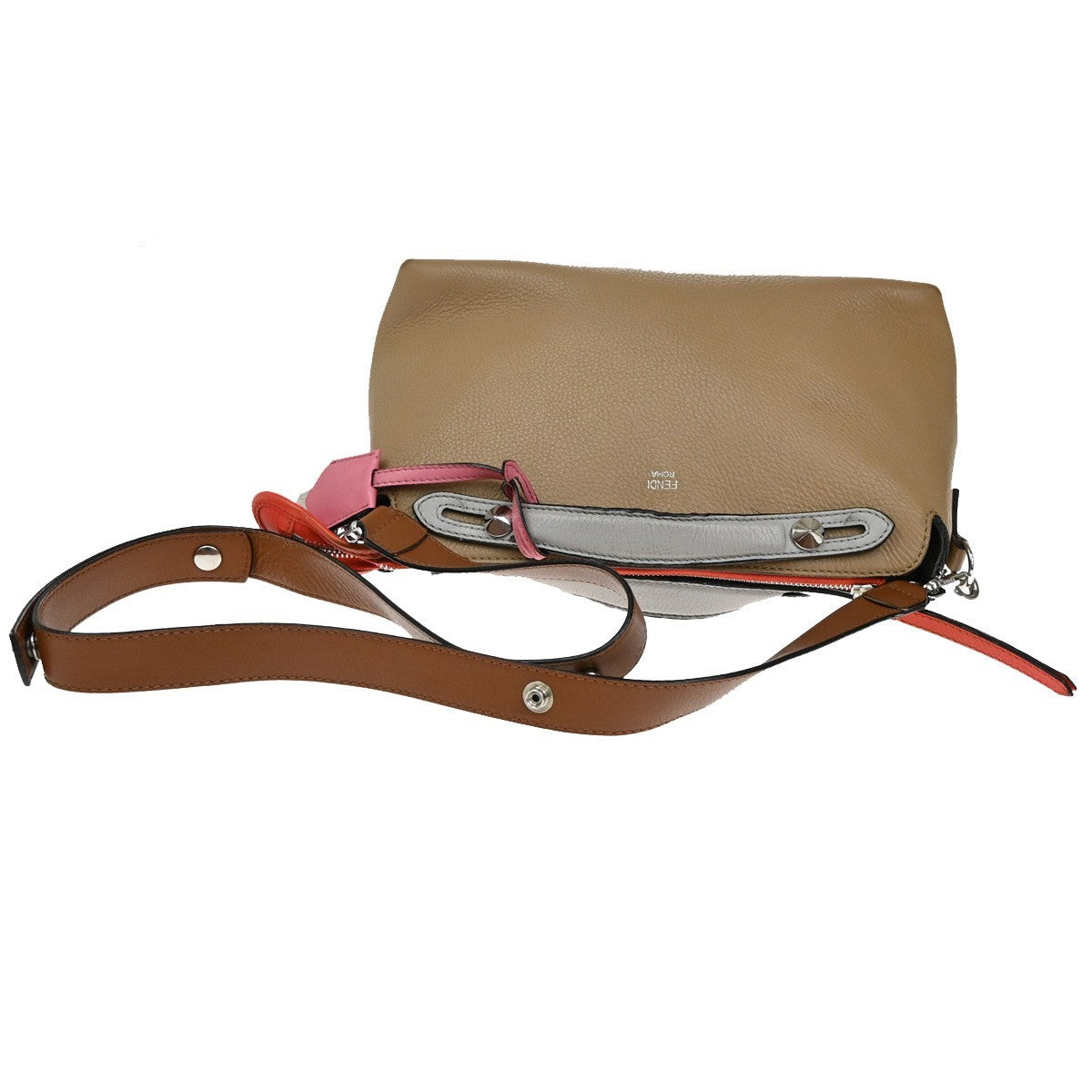 Fendi By The Way Satchel Leather, BEIGE, LEATHER, Handbag