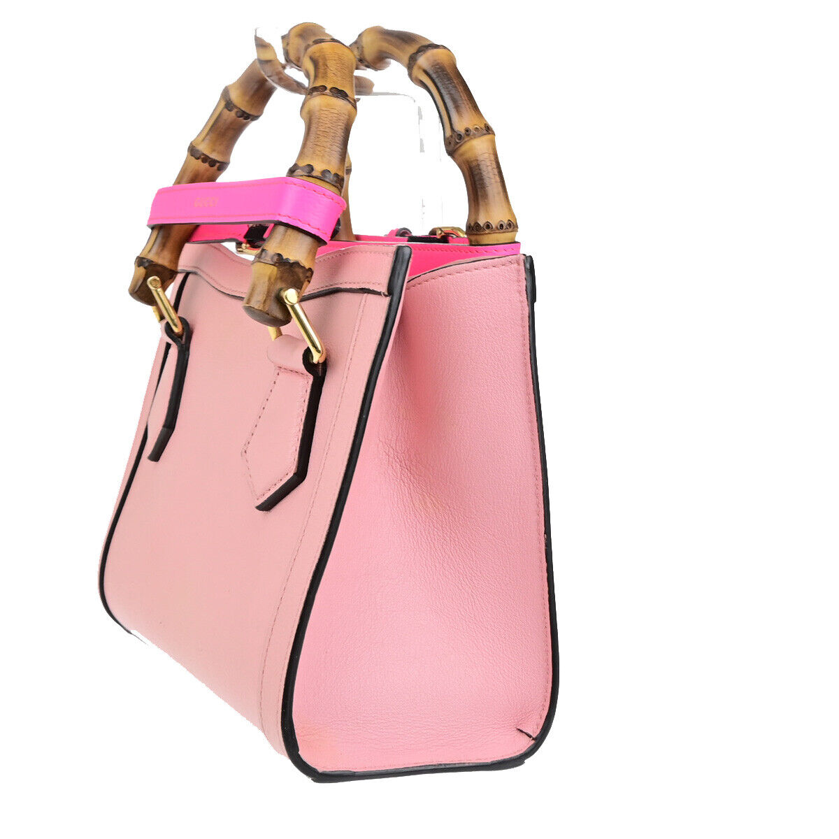 Gucci Diana NM Bamboo Handle Tote Leather, PINK, LEATHER, Tote bag