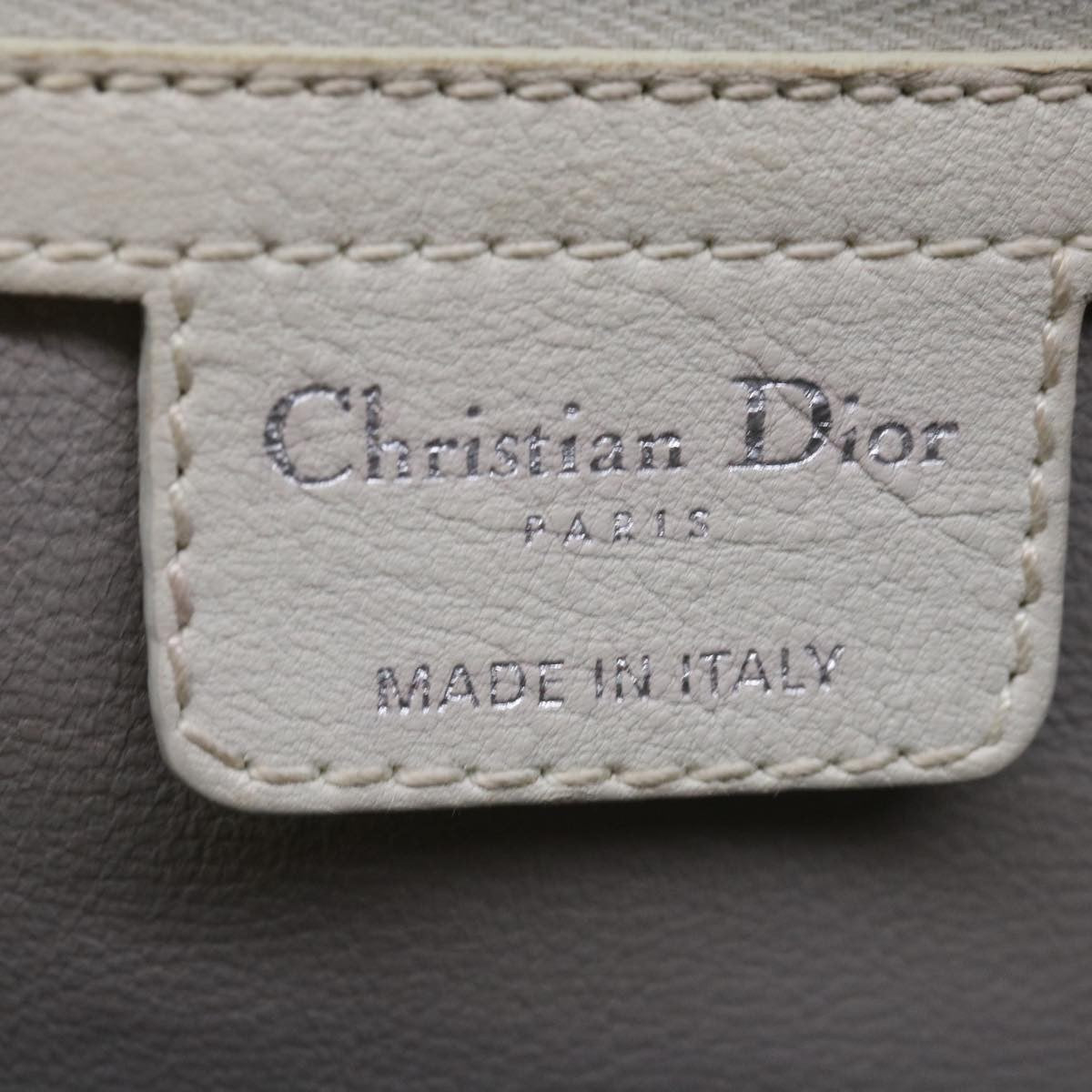 Christian Dior Vintage Handbag Leather, WHITE, LEATHER, Handbag