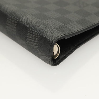 Louis Vuitton Agenda Cover Damier Azur, BLACK, CANVAS, Toiletry Case