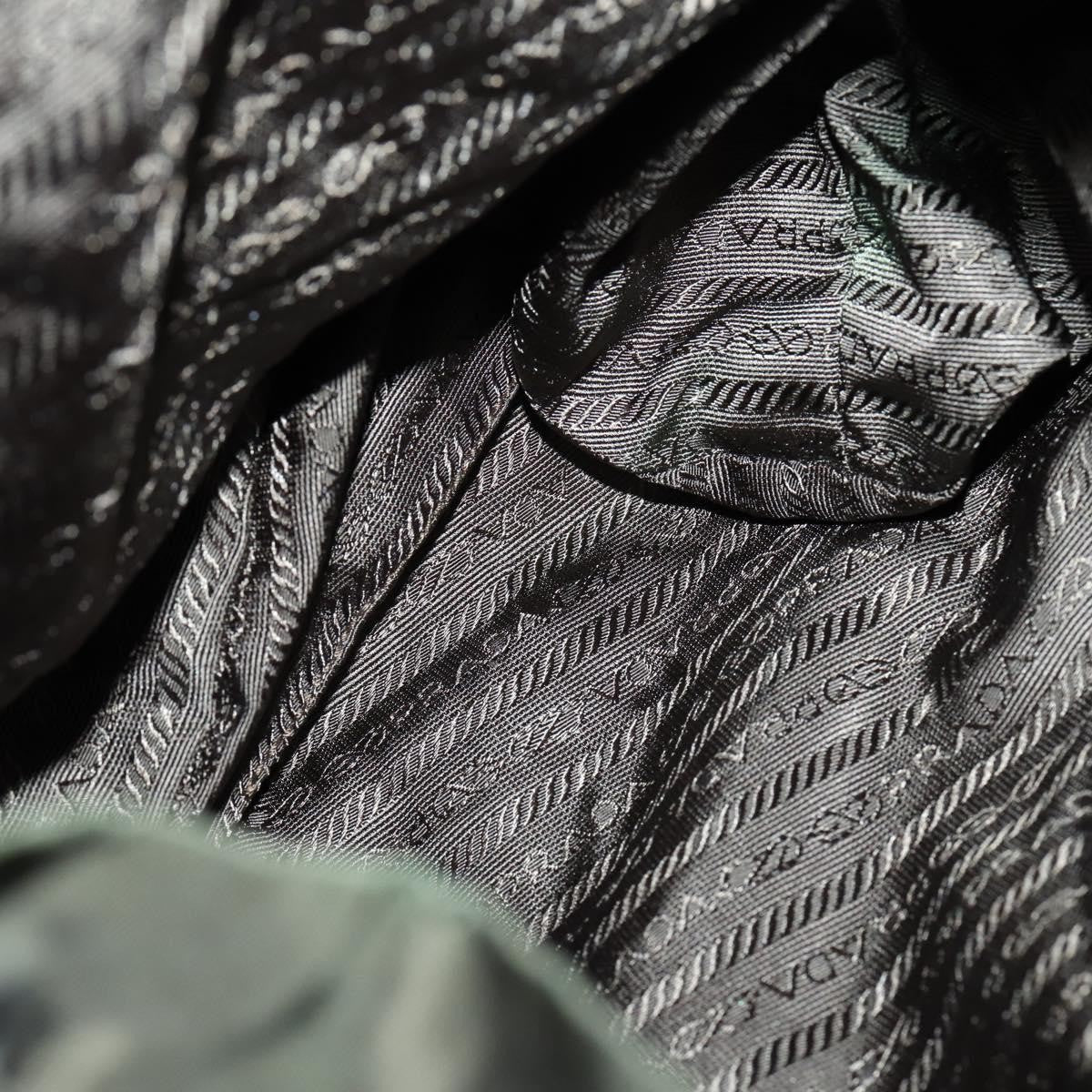 Prada Corsaire Backpack Embroidered Quilted Denim, KHAKI, NYLON, Backpack