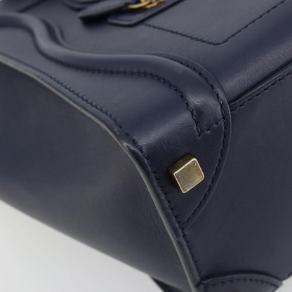 Celine Tricolor Luggage Bag Leather, Navy, Leather, Handbag