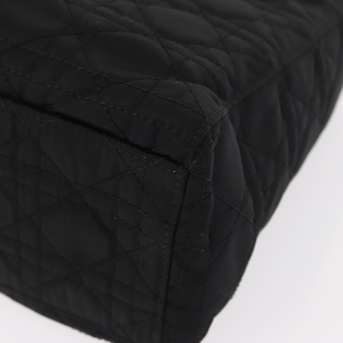 Christian Dior Vintage Lady Dior Bag Cannage Quilt Nylon, BLACK, NYLON, Handbag