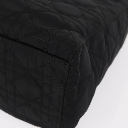 Christian Dior Vintage Lady Dior Bag Cannage Quilt Nylon, BLACK, NYLON, Handbag