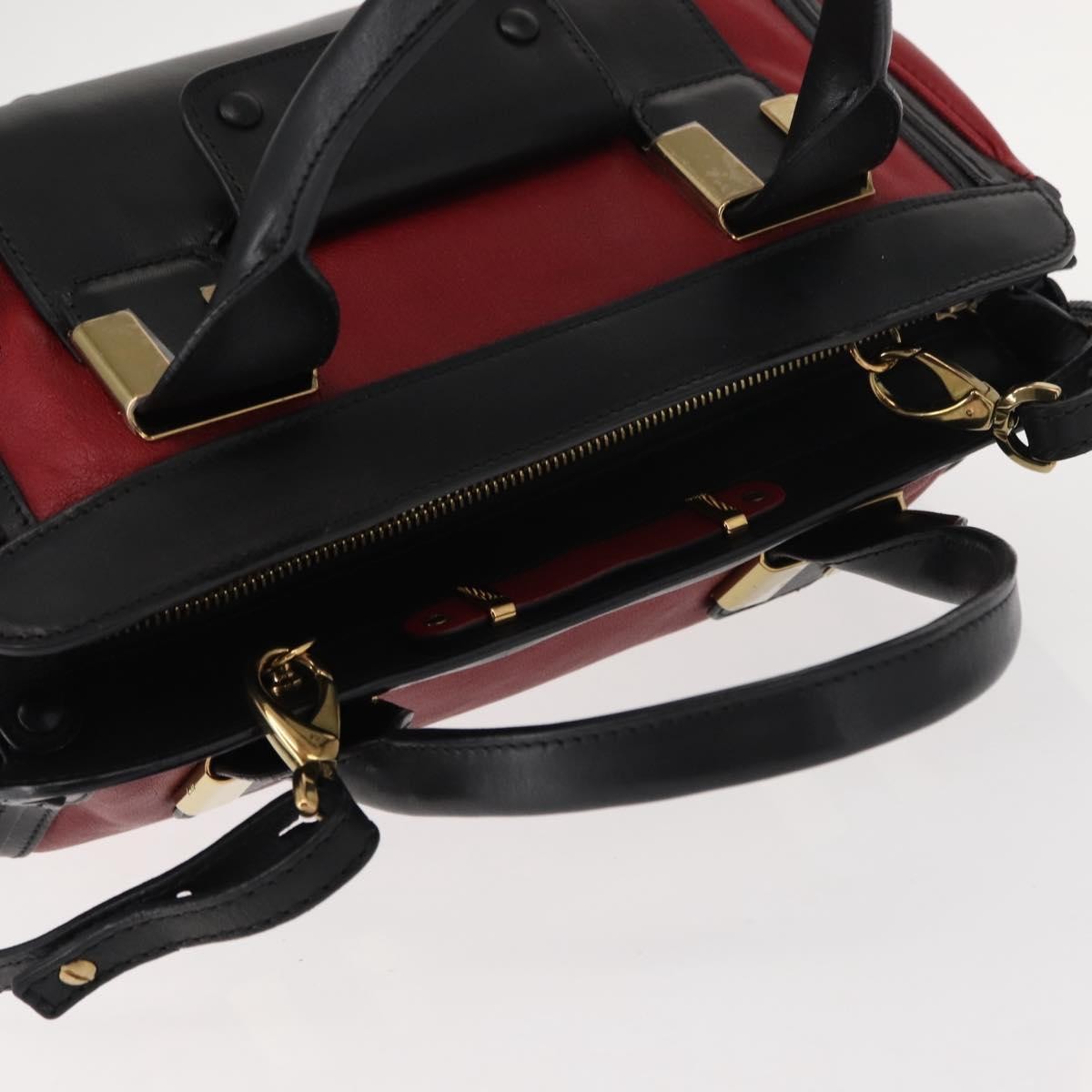 Chloe Alice Satchel Leather, RED, LEATHER, Handbag