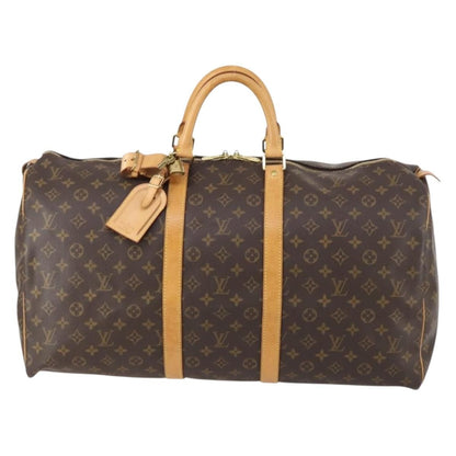Louis Vuitton Keepall Bag Monogram Canvas, BROWN, CANVAS, Travel bag