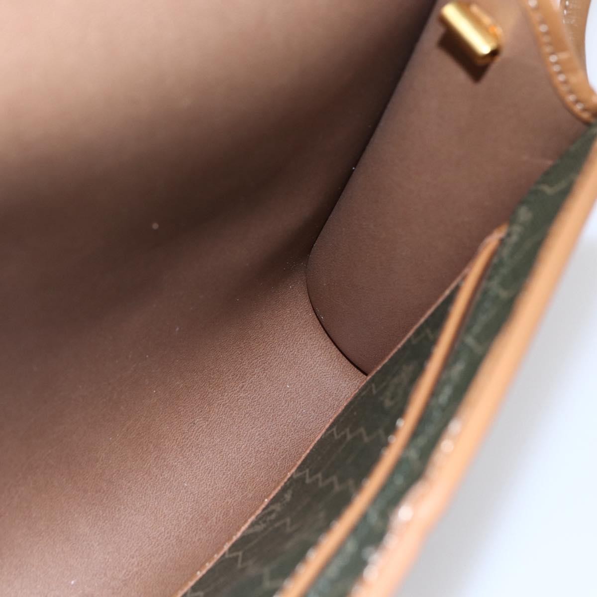 Christian Dior Vintage Honeycomb Flap Crossbody Bag Coated Canvas, KHAKI, CANVAS, Shoulder bag