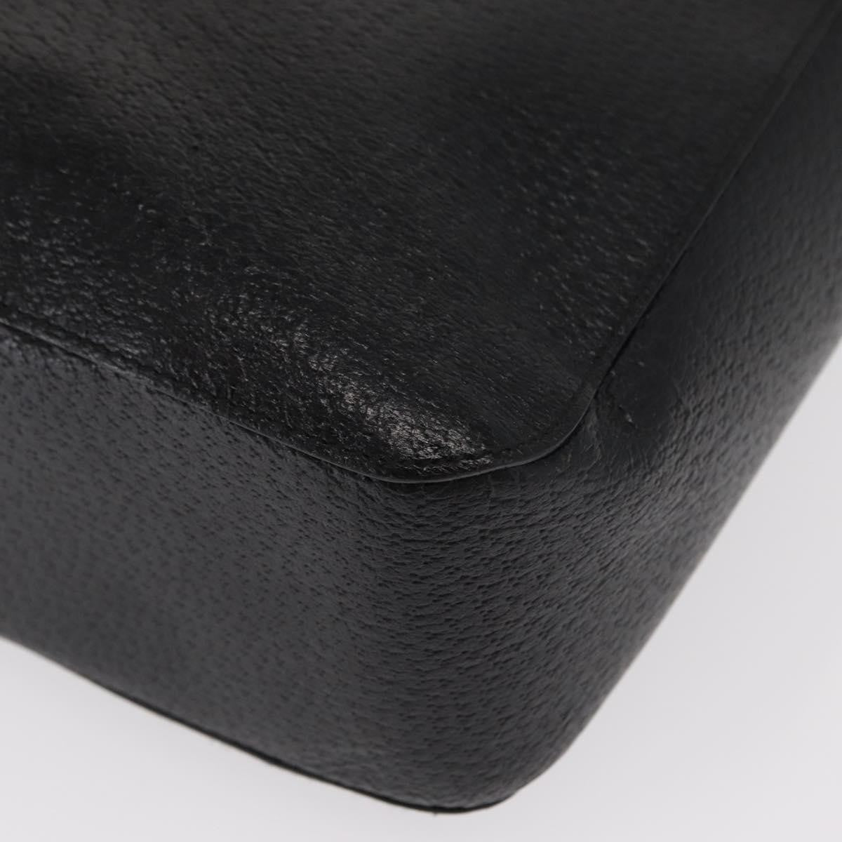 Gucci Vintage Bamboo Handle Tote Leather, BLACK, LEATHER, Tote bag