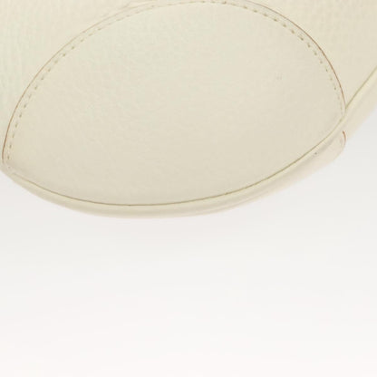 Salvatore Ferragamo Gancini Shoulder Bag Leather, WHITE, LEATHER, Shoulder bag