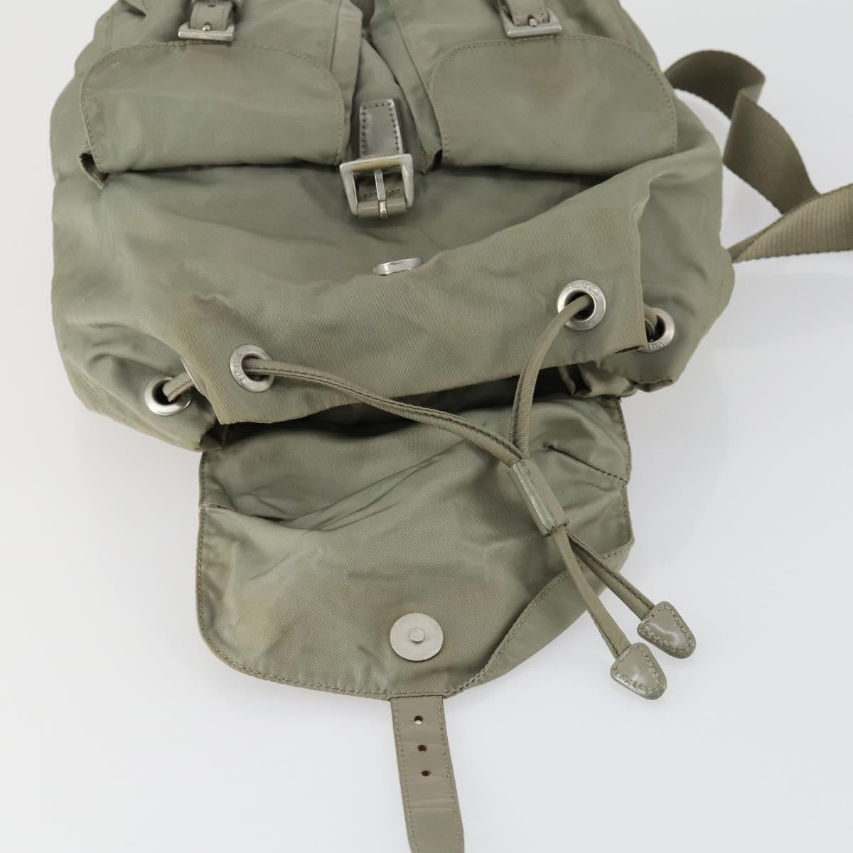 Prada Double Front Pocket Backpack Tessuto, BEIGE, NYLON, Backpack