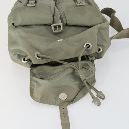 Prada Double Front Pocket Backpack Tessuto, BEIGE, NYLON, Backpack
