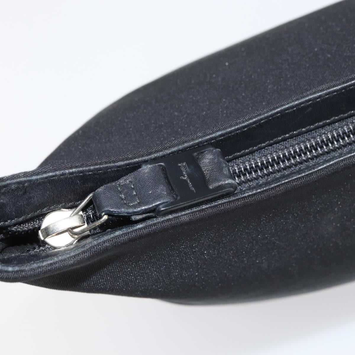 Salvatore Ferragamo Vala Shoulder Bag Nylon, BLACK, NYLON, Shoulder bag