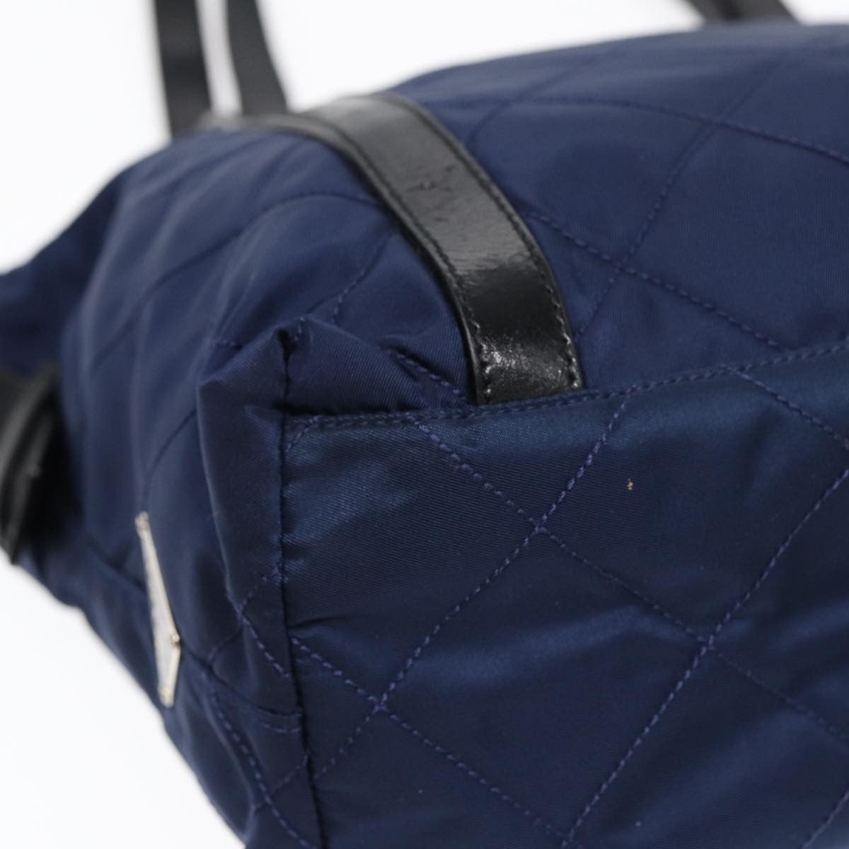 Prada Vintage Shoulder Bag Quilted Tessuto, NAVY, NYLON, Shoulder bag
