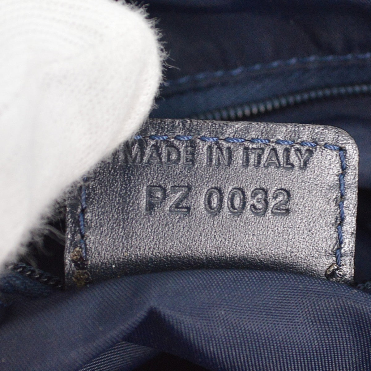 Christian Dior Vintage Trotter Handbag Canvas, NAVY, CANVAS, Handbag