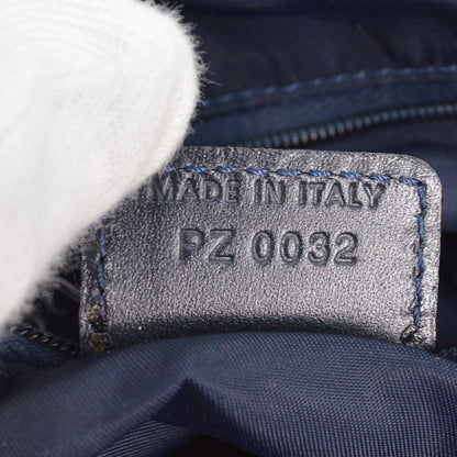 Christian Dior Vintage Trotter Handbag Canvas, NAVY, CANVAS, Handbag