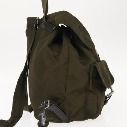 Prada Double Front Pocket Backpack Tessuto, KHAKI, NYLON, Backpack