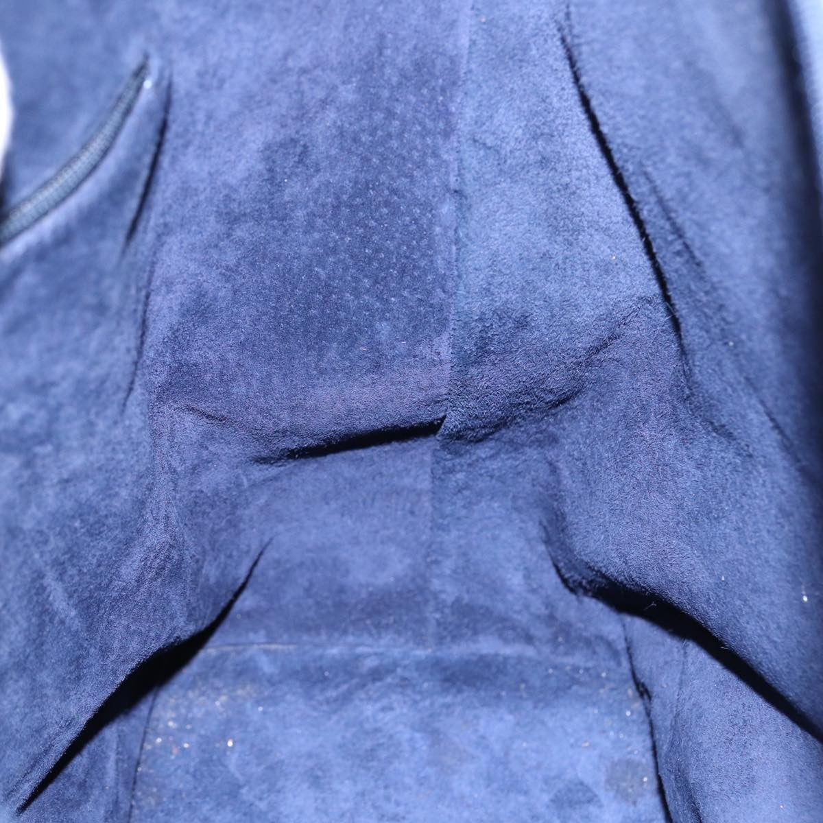 Gucci Vintage Shoulder Bag Leather, NAVY, LEATHER, Shoulder bag