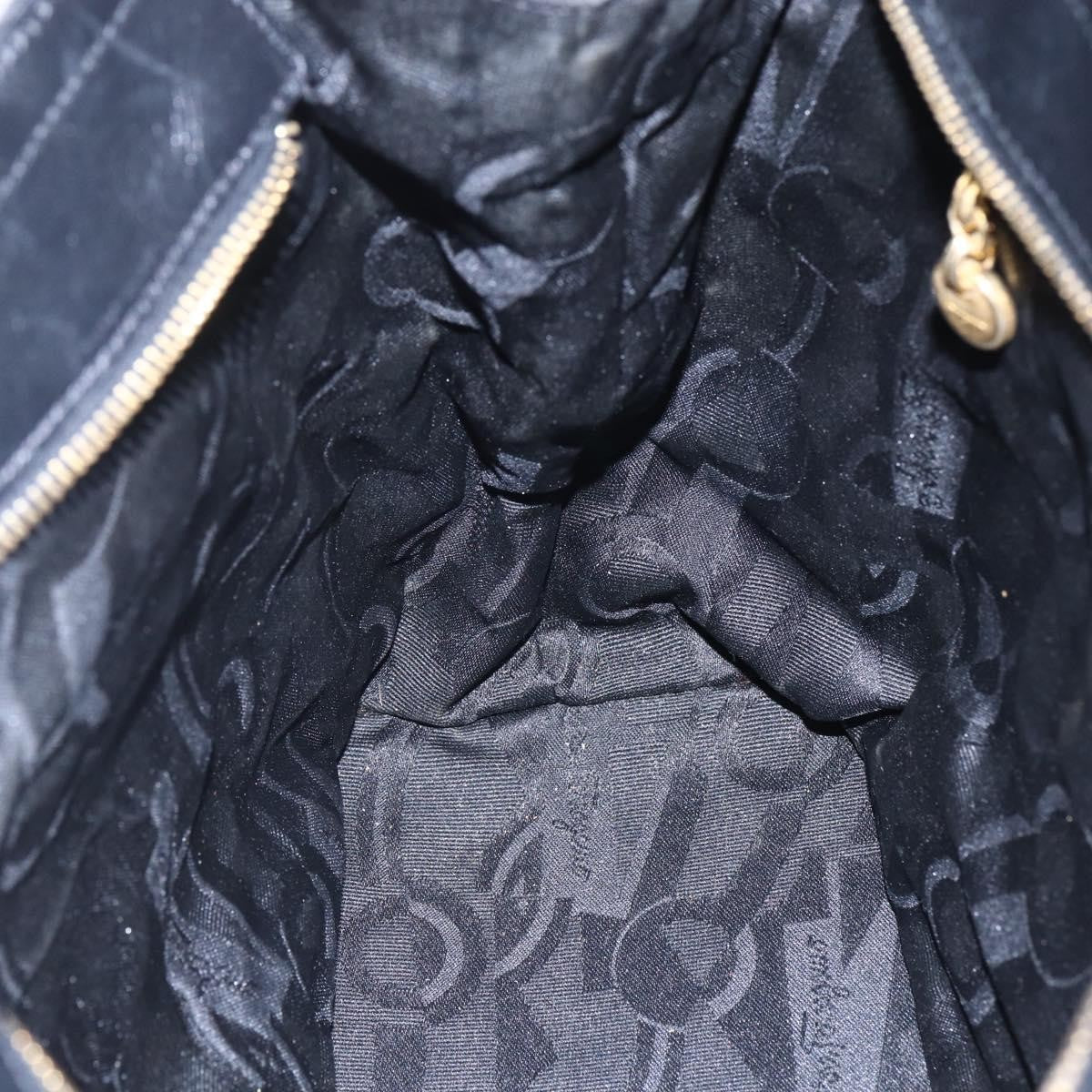 Salvatore Ferragamo Vala tote Canvas, NAVY, CANVAS, Tote bag