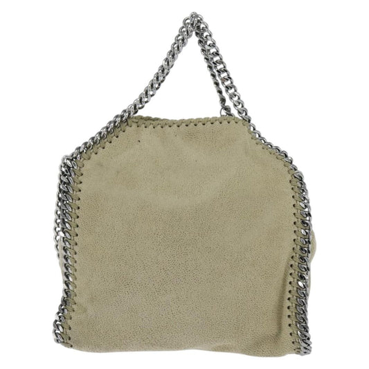 Stella McCartney Falabella Fold Over Bag Shaggy Deer, BEIGE, POLYESTER, Shoulder bag