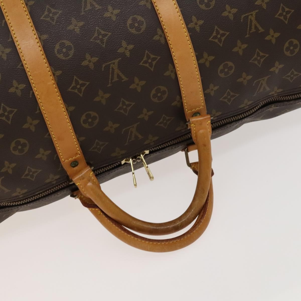 Louis Vuitton Keepall Bag Monogram Canvas, BROWN, CANVAS, Travel bag