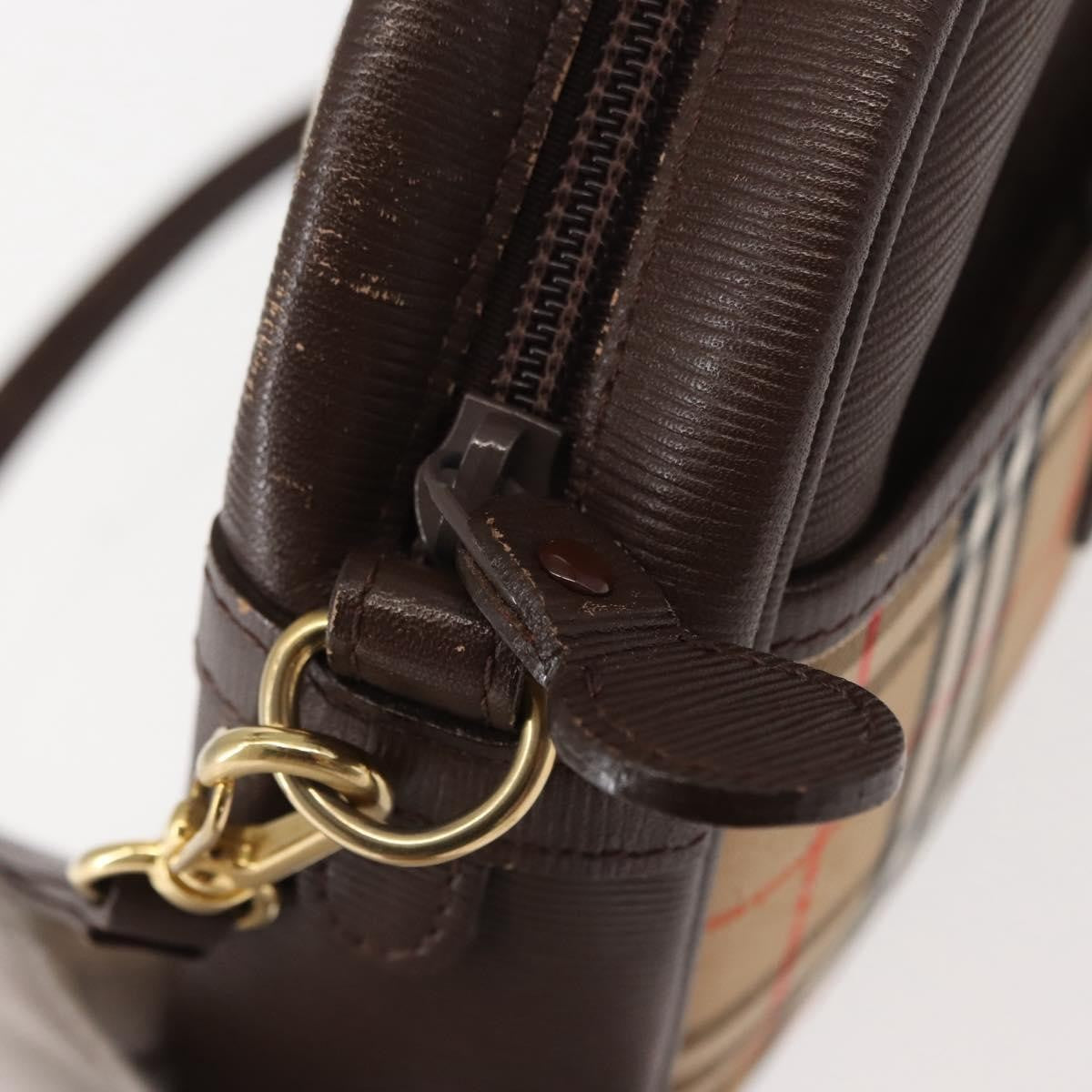 Burberry Nova check Shoulder bag Canvas, BEIGE, CANVAS, Shoulder bag