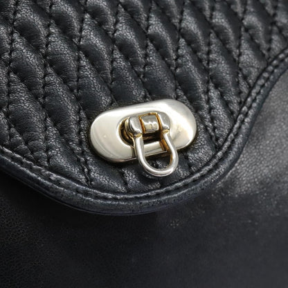 Bally Vintage Handbag Quilted Leather, Black, Leather, Handbag