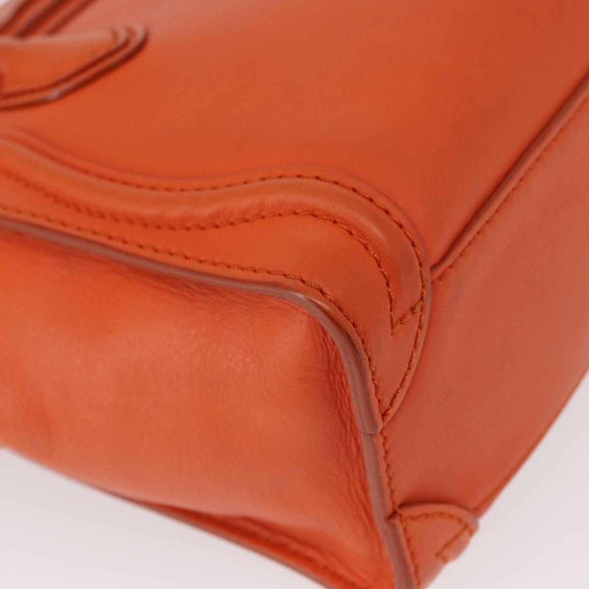 Celine Luggage Bag Smooth Leather, ORANGE, LEATHER, Handbag