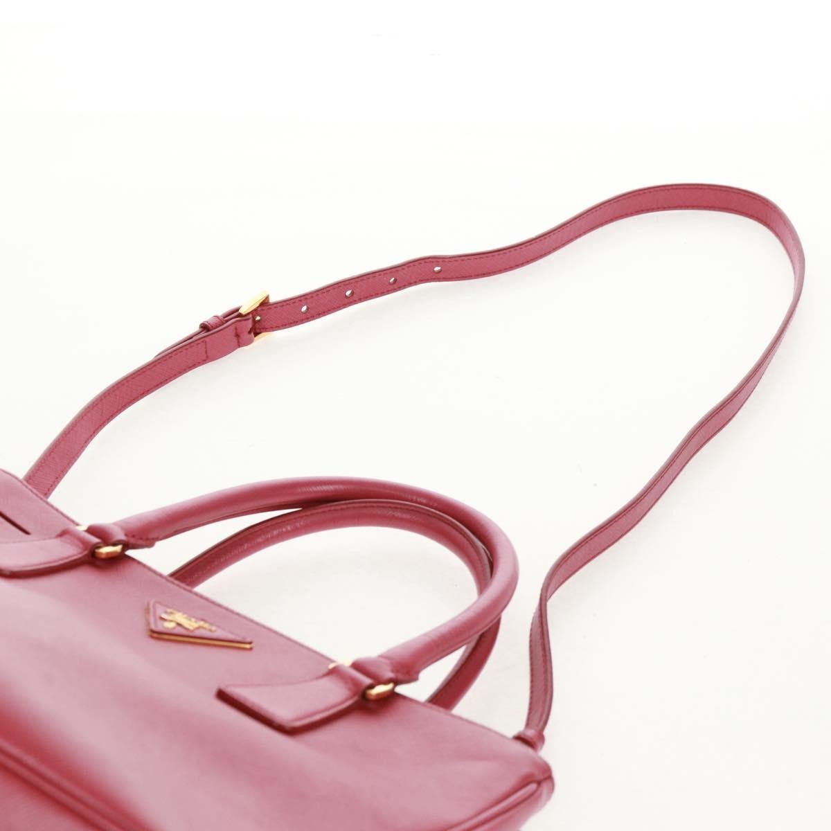 Prada Double Zip Lux Tote Saffiano Leather, Pink, Leather, Handbag