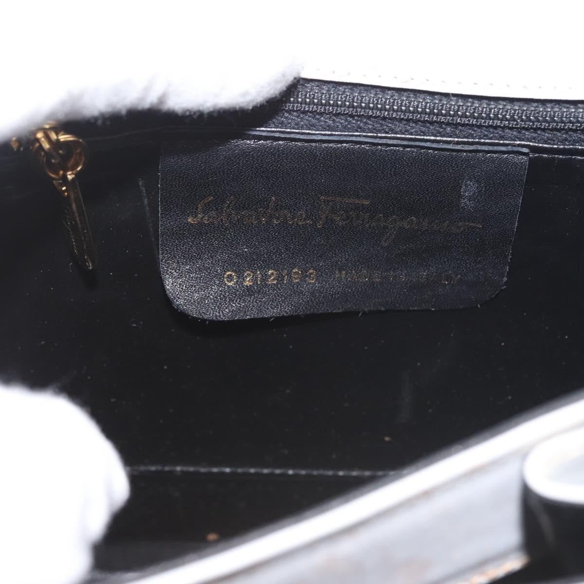 Salvatore Ferragamo Gancini Convertible Top Handle Bag Leather, WHITE, LEATHER, Handbag