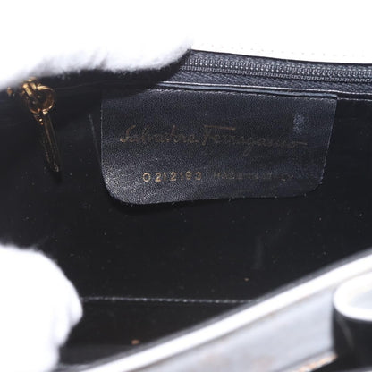 Salvatore Ferragamo Gancini Convertible Top Handle Bag Leather, WHITE, LEATHER, Handbag