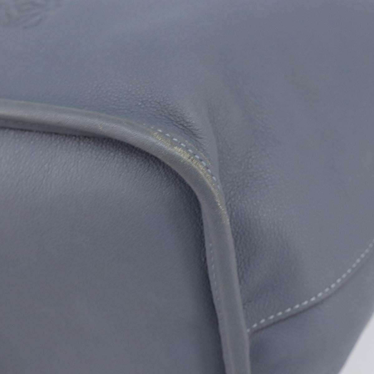 Loewe Anagram Shoulder Bag Leather, BLUE, LEATHER, Shoulder bag