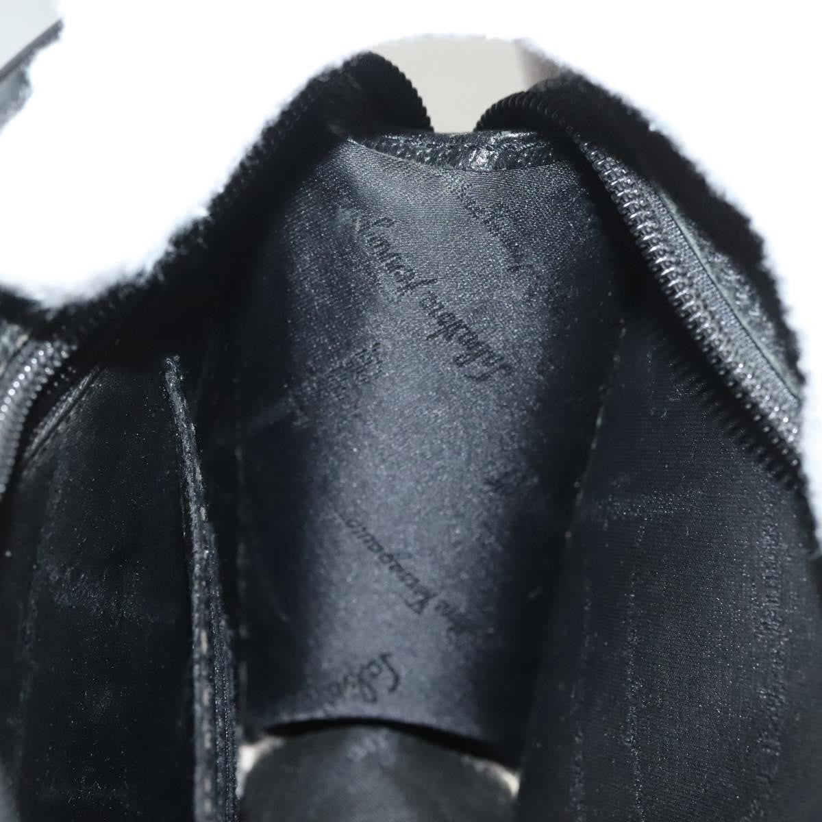 Salvatore Ferragamo Vintage clutch Bag Leather, BLACK, LEATHER, Clutche & pouche