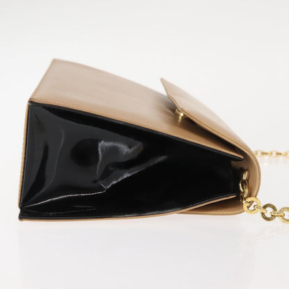 Salvatore Ferragamo Chain Flap Shoulder Bag Leather, BEIGE, LEATHER, Shoulder bag