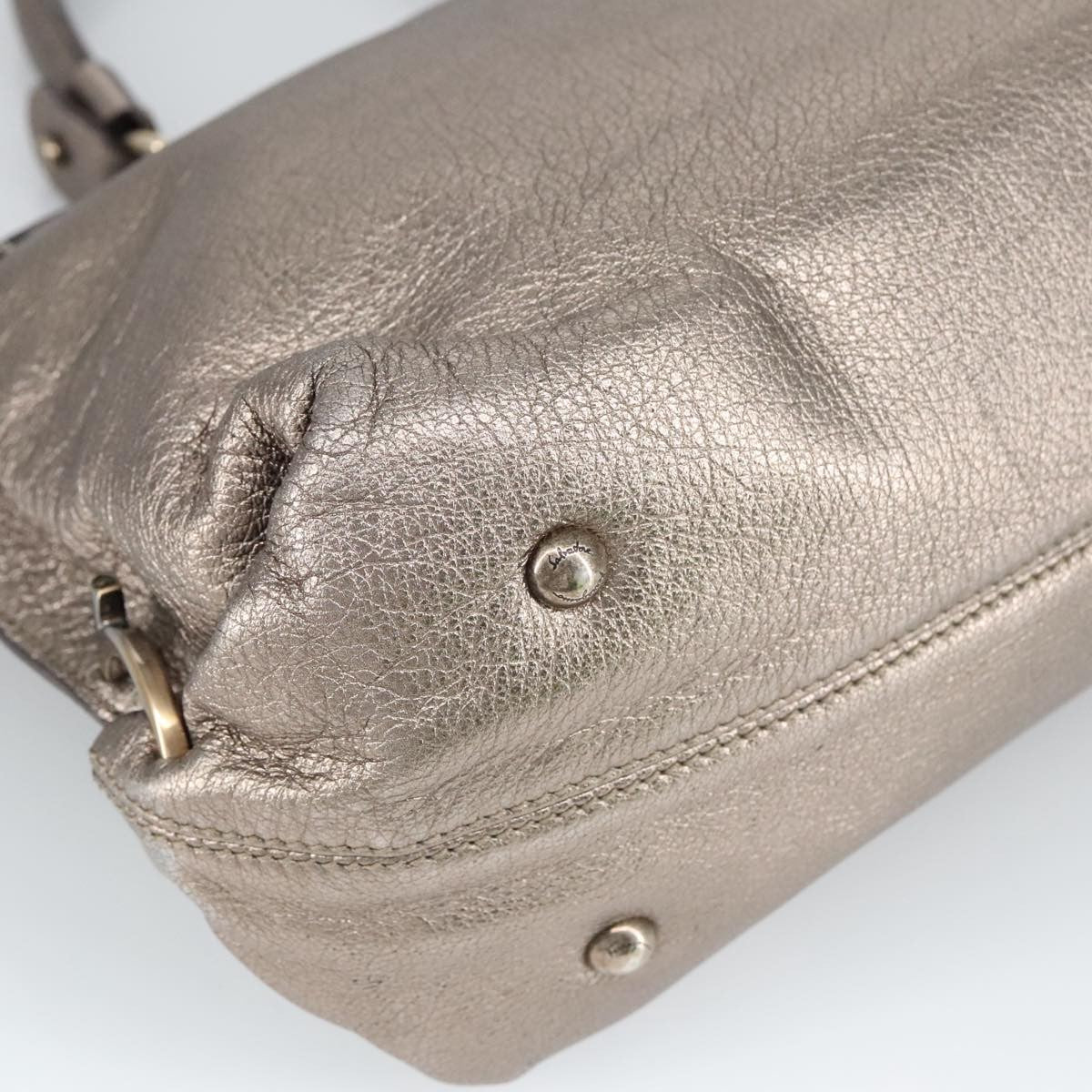 Salvatore Ferragamo Sofia Satchel Leather, SILVER, LEATHER, Handbag