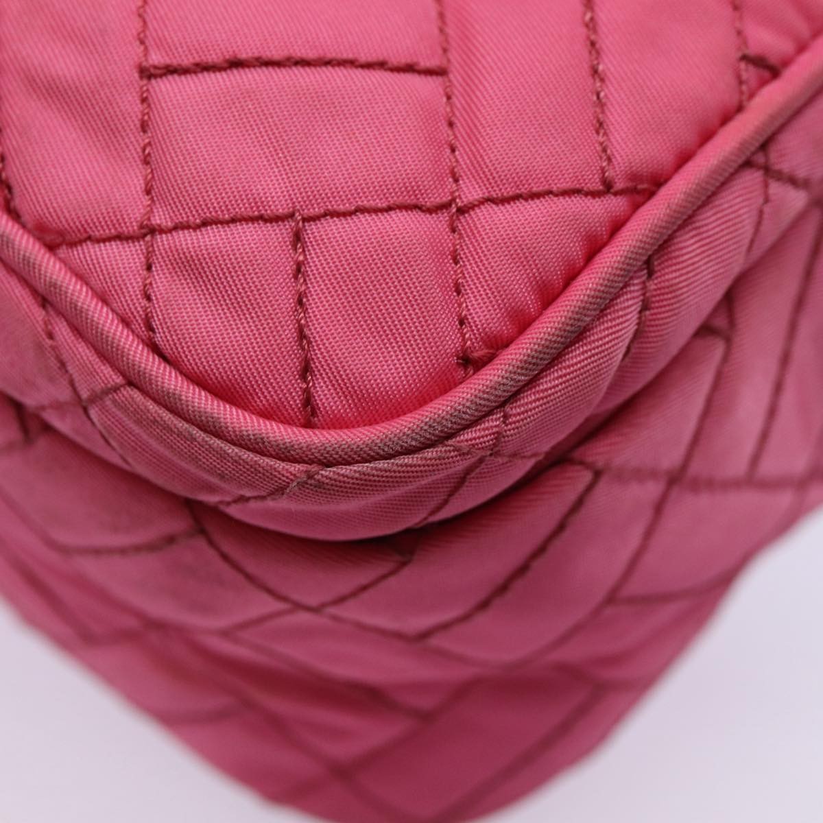 Prada Vintage Shoulder Bag Quilted Tessuto, PINK, NYLON, Shoulder bag