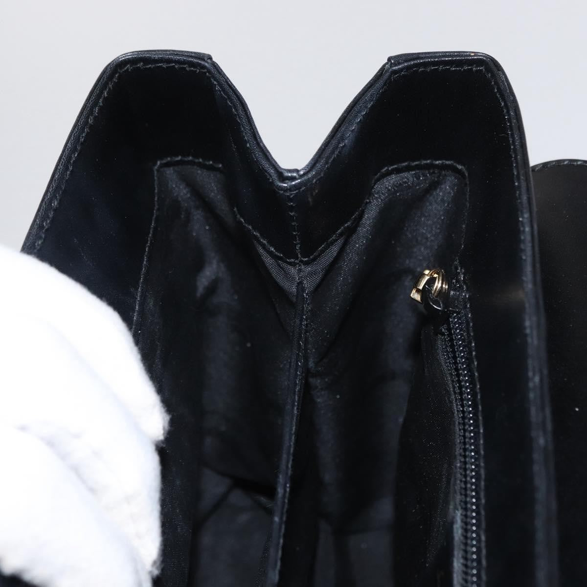 Salvatore Ferragamo Gancini handbag Leather, BLACK, LEATHER, Handbag