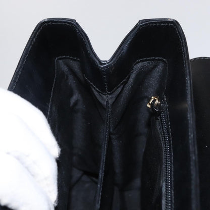 Salvatore Ferragamo Gancini handbag Leather, BLACK, LEATHER, Handbag