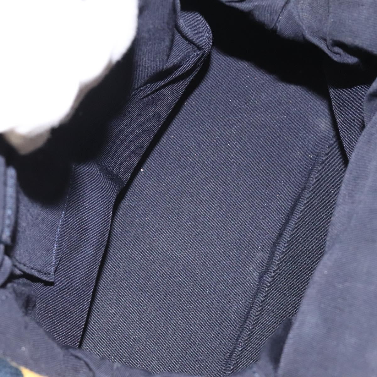 Chanel Vintage Frame Shoulder Bag Printed Canvas, YELLOW, COTTON, Shoulder bag