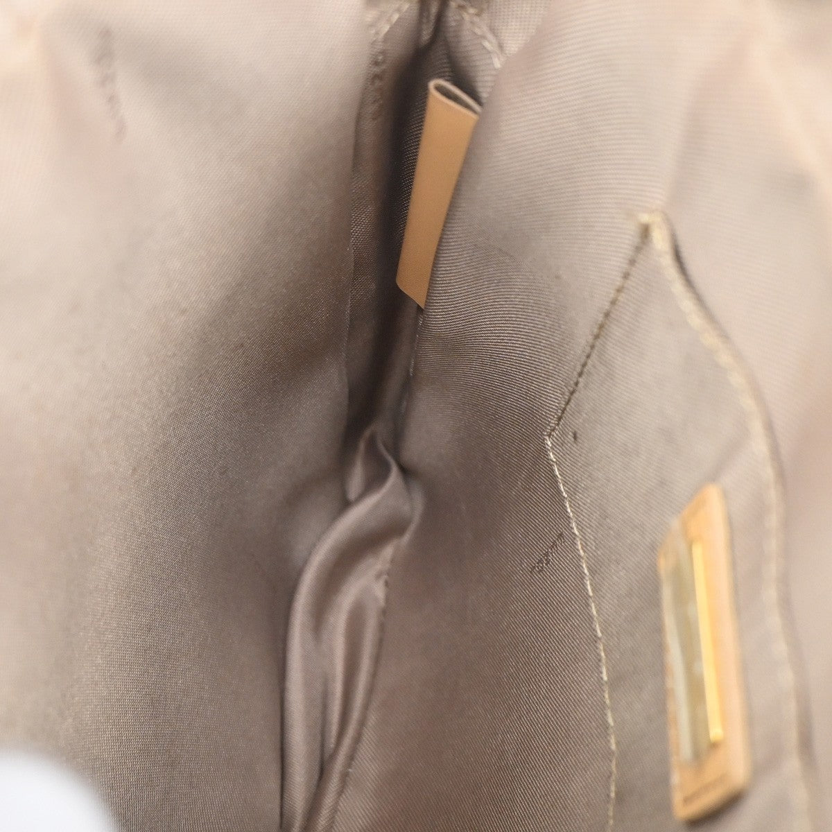 Fendi Logo Zucca Shoulder Bag Zucca, BEIGE, CANVAS, Shoulder bag