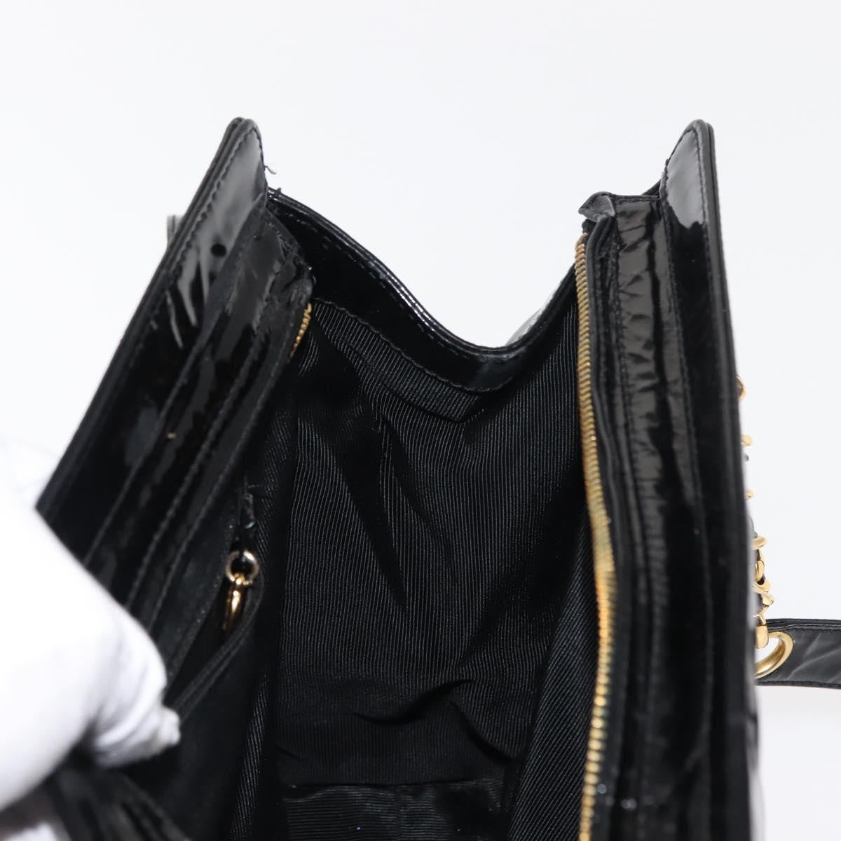 Chanel Vintage Timeless Zip Tote Patent Leather, BLACK, PATENT_LEATHER, Tote bag