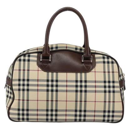 Burberry Nova Check Bowling Bag Canvas, BEIGE, NYLON, Handbag